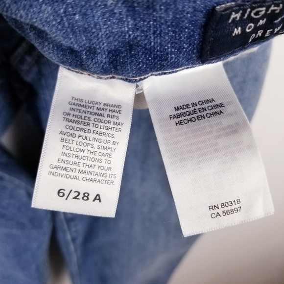 Lucky Brand "Drew" High Rise Mom Jean NWT size 6/28 - Picture 9 of 14